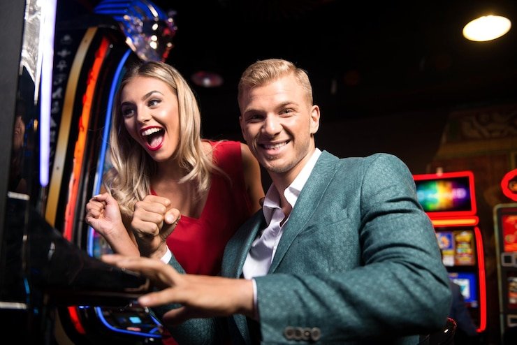 Joker Gaming live-dealer studio with professional croupier managing a card round
